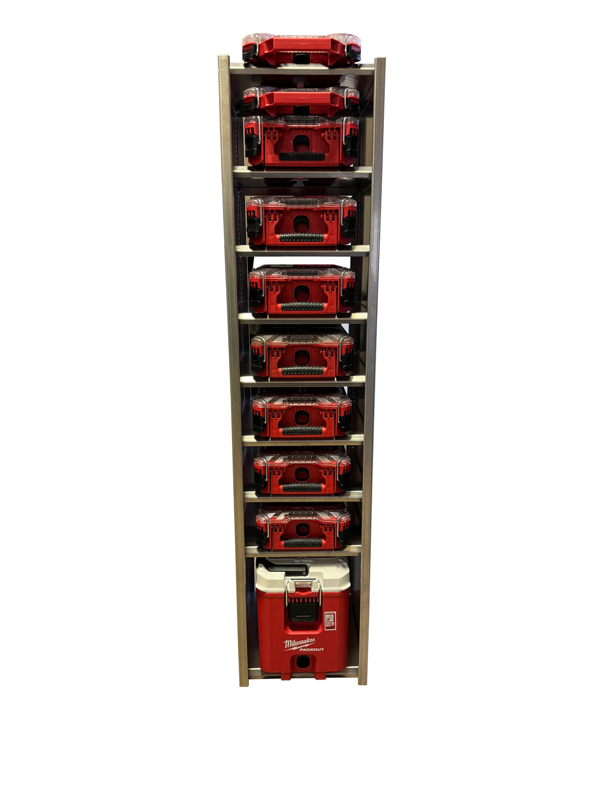 Milwaukee Packout Van Rack, works with Half Width 48" Tall