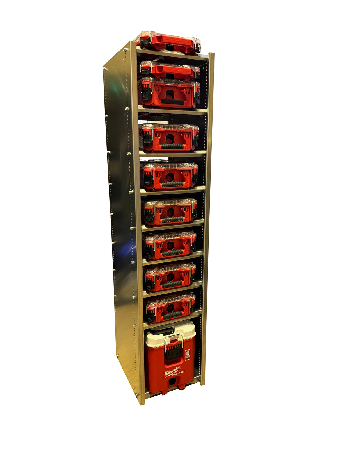Milwaukee Packout Van Rack, works with Half Width 48" Tall